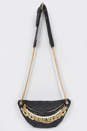 Quilted Crossbody Bag in Black