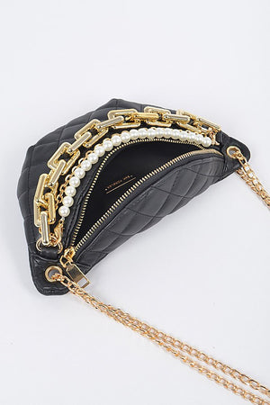 Quilted Crossbody Bag in Black