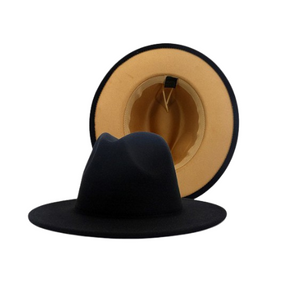 Flat Brim Fedora Hat